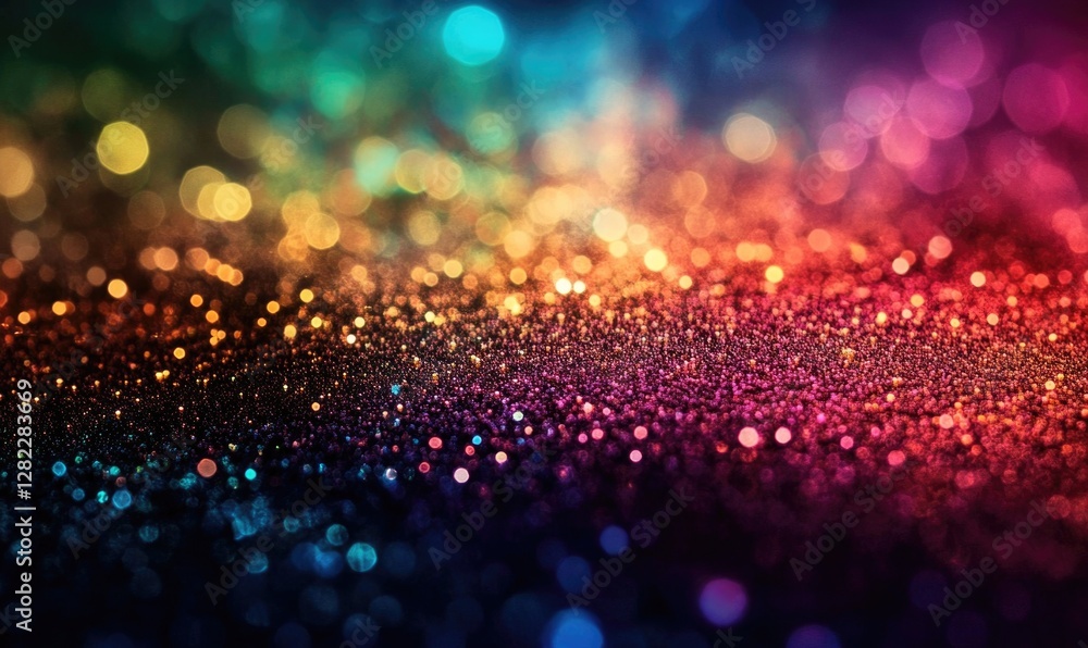 Poster a colorful background with many small dots of different colors