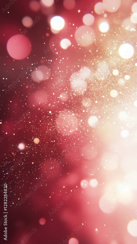 Aufkleber abstract bokeh background with red and gold colors and sparkles creates festive atmosphere