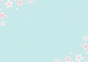 Sakura_frame06_bg_aquablue