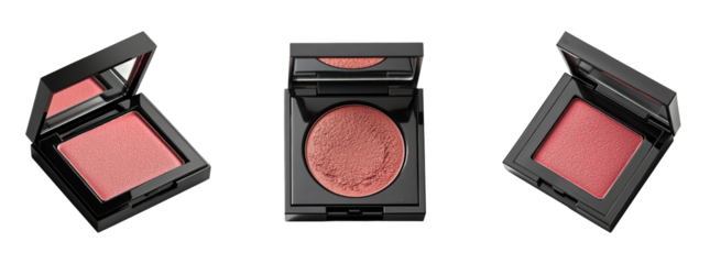 Vibrant Blush Compact on Transparent Background