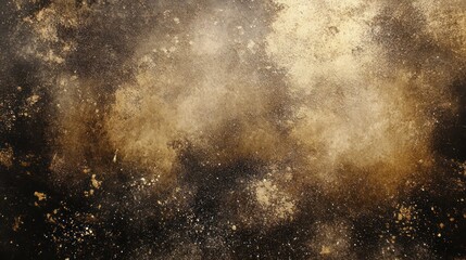 Obraz premium Abstract Glittering Gold Particles On Black Background Luxury Design