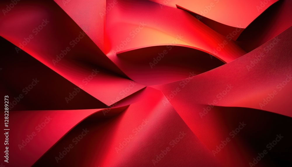 Aufkleber abstract red swirling shapes with textured effect and gradient lighting