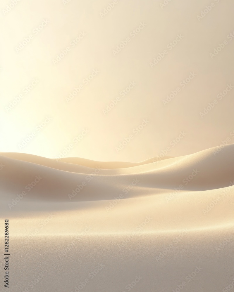Aufkleber abstract textured snow dunes illuminated by warm light creating soft shadows