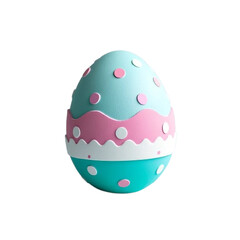 A decorated Easter egg on a white or transparent background, Easte, Happy Easer, Easter Bunny, Easter Sunday.