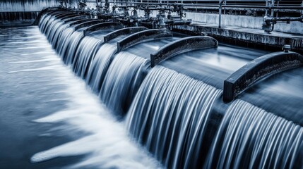 Fototapeta premium Water Treatment Plant: Cascading Water Purification