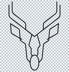 Antelope Head Line Art – Geometric Animal Logo Design