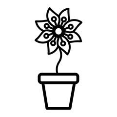 orchid Line Icon