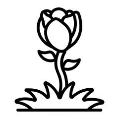 rose Line Icon