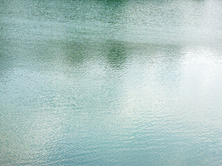 風が吹く水面の波紋の風景11