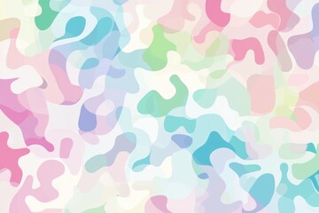 Colorful background with soft shapes and gradients, a illustration of an abstract pattern Soft pastel colors: pink, blue, green, and purple Generative AI