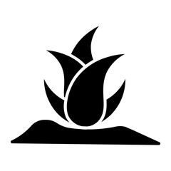aloe vera Solid icon