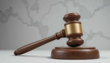 Plain courthouse gavel with a clean surface, perfect for legal industry marketing