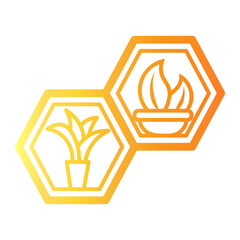 wall plant Line Gradient Icon
