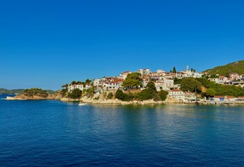 Naklejka premium Small town view