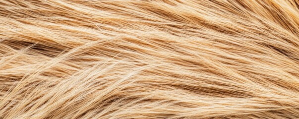 Soft golden fur texture with flowing strands and natural highlights, ideal for backgrounds and design projects, showcasing a warm and inviting aesthetic, texture concept