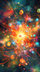 Fototapeta premium Quantum Leap: Journey Beyond Boundaries into Cosmic Transformation