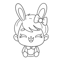 cartoon, illustration, toy, fun, rabbit, art, drawing, Easter festival, Springs, season, easter, flower, art, holiday, spring, design, decoration, celebration, element, cute, outline, vintage, icon