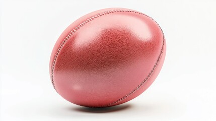 Modern design rugby ball, sleek edges with a light-reflective finish, crisp stitching details, and isolated on a white background.
