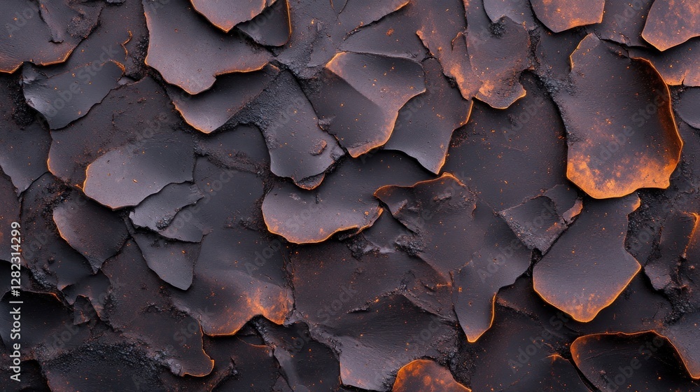 Poster textured surface with peeling paint showcasing intricate layers and colors, ideal for backgrounds or
