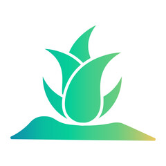 aloe vera Gradient icon