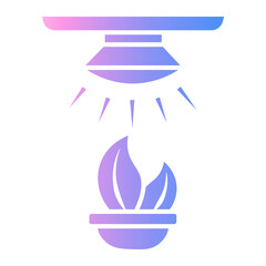 artificial light Gradient icon