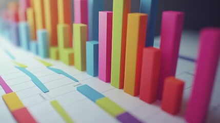 Obraz premium Financial planning timeline flat design front view business strategy theme animation vivid. 