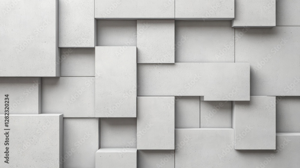 Poster modern textured wall design featuring geometric shapes and ample copy space for creative projects an