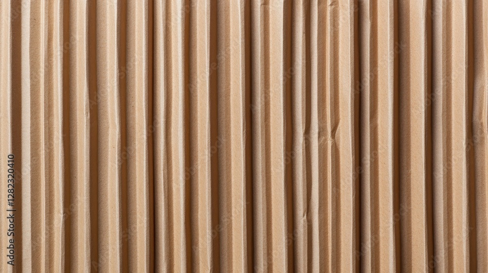 Poster elegant vertical texture of beige fabric with soft lines and folds creating a warm atmosphere for de