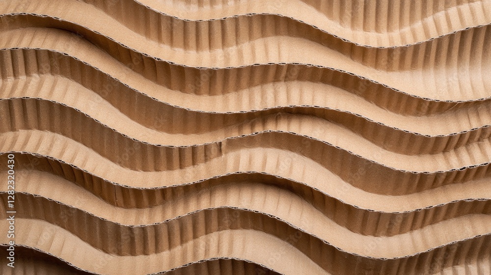 Poster wavy cardboard texture with intricate patterns and ample copy space for design elements, showcasing 