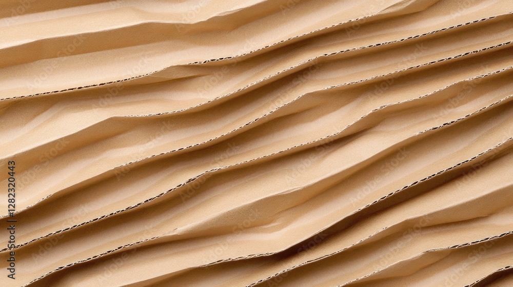 Poster natural textured paper surface with elegant waves and folds creating a unique visual appeal for desi