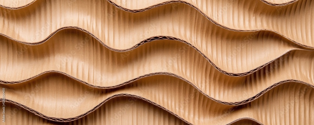Poster wavy texture in beige tones showcasing unique patterns and shapes with ample copy space for design e