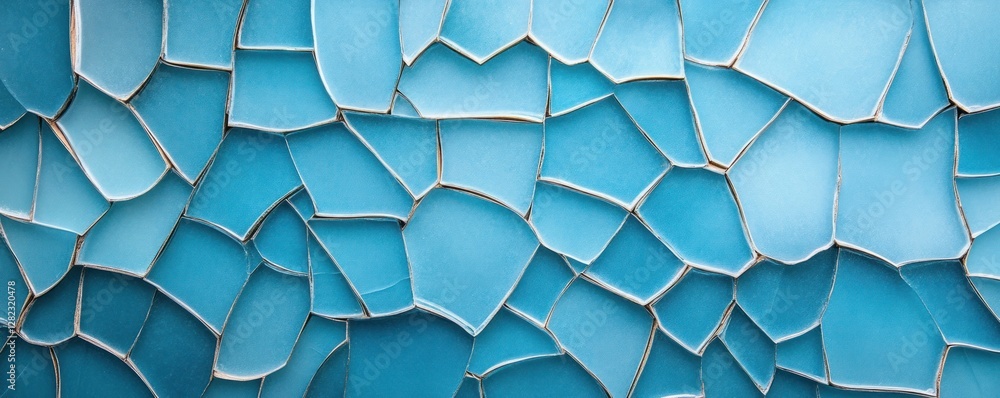 Poster vibrant blue textured surface with unique patterns and shapes, ideal for backgrounds and design proj