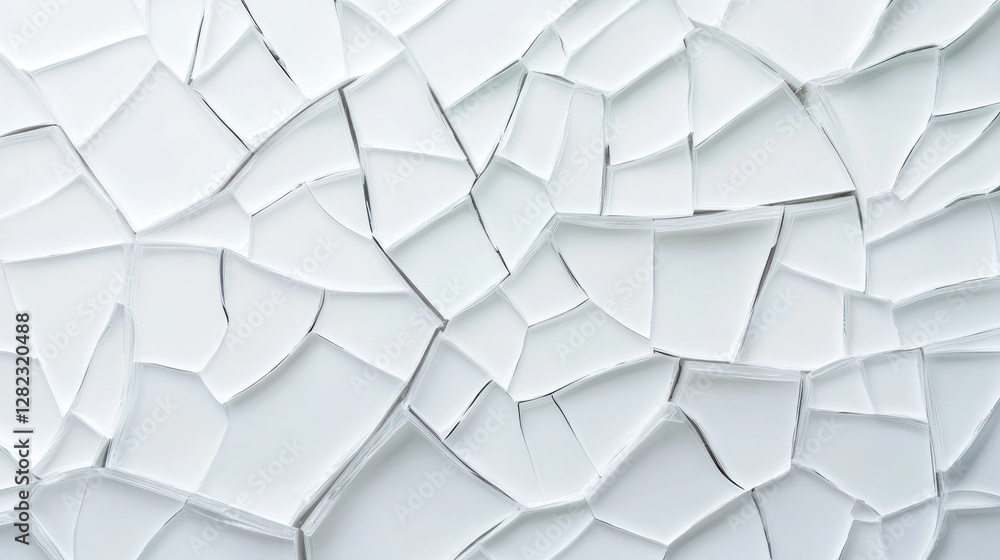 Poster cracked white texture background with intricate patterns and ample copy space for design elements an