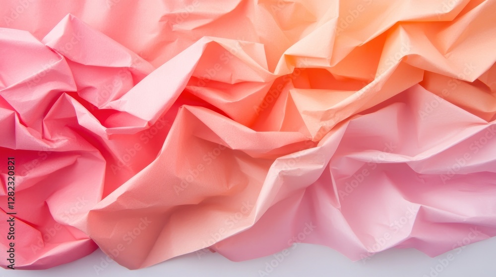 Poster colorful crumpled paper texture with soft gradients creating a vibrant background for design project