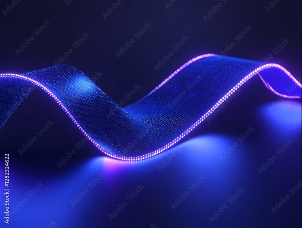 Aufkleber digital waveform with illuminated edge