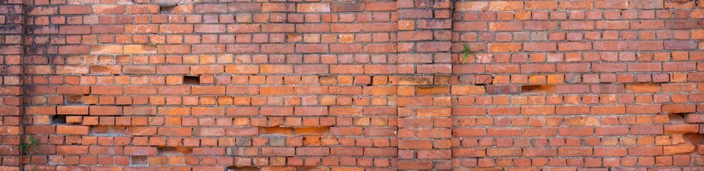 風化したレンガ壁