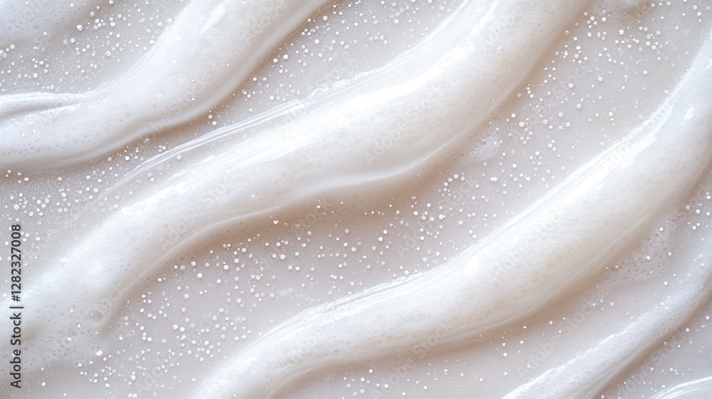 Poster creamy white texture background with flowing lines and soft waves, ideal for design projects, advert