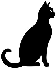 cat silhouette on a white background