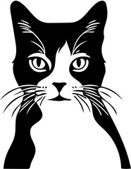 cat silhouette on a white background