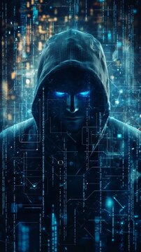 Dark Cyber Intruder - Anonymous Hacker in Digital World - Made with Generative AI