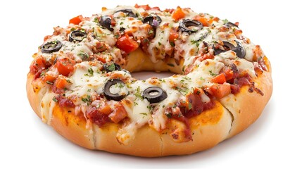 Irresistible Mashup Pizza Bagel - Featuring a Soft Bagel with Tangy Pizza Sauce and Cheese, Baked to Satisfy Your Cravings