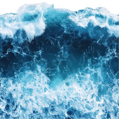 Obraz premium Powerful Ocean Waves Crashing on a Bright Sunny Day at the Beach