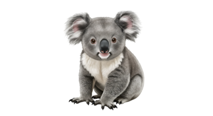 Adorable Koala Bear Cub Illustration Digital Art Print