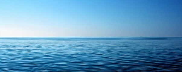 The ocean is calm and blue