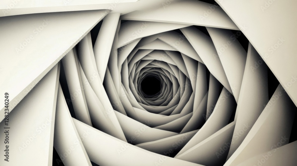 Aufkleber abstract pattern of geometric shapes creating a tunnel with optical illusion