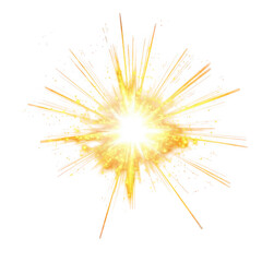 Fototapeta premium Bright and Dynamic Explosive Burst with Radiating Light Effects