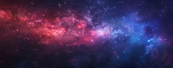 Fototapeta premium A galaxy with a red and blue swirl