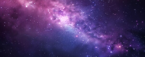 A galaxy with purple stars