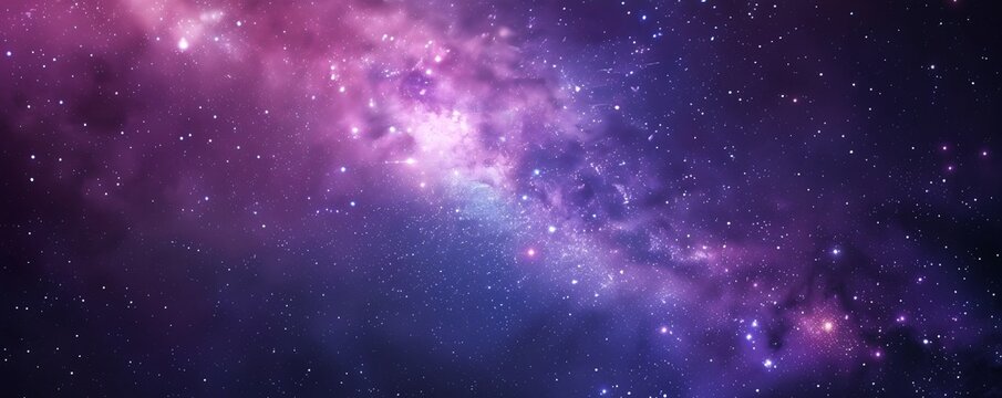 A galaxy with purple stars