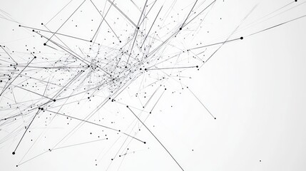 Abstract network connection, digital data flow, white background, technology concept